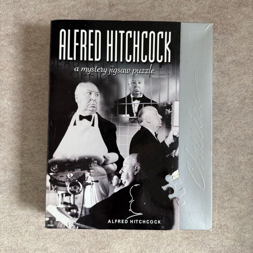 Vintage BePuzzled Alfred Hitchcock mystery jigsaw puzzle 1000 piece COMPLETE